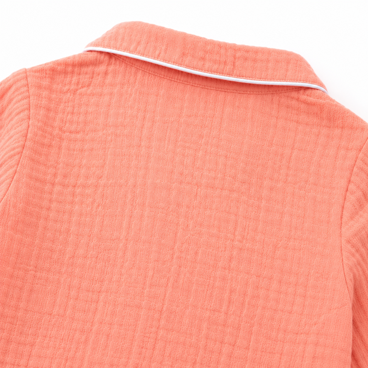 Crinkled Muslin Night Suit -Peach