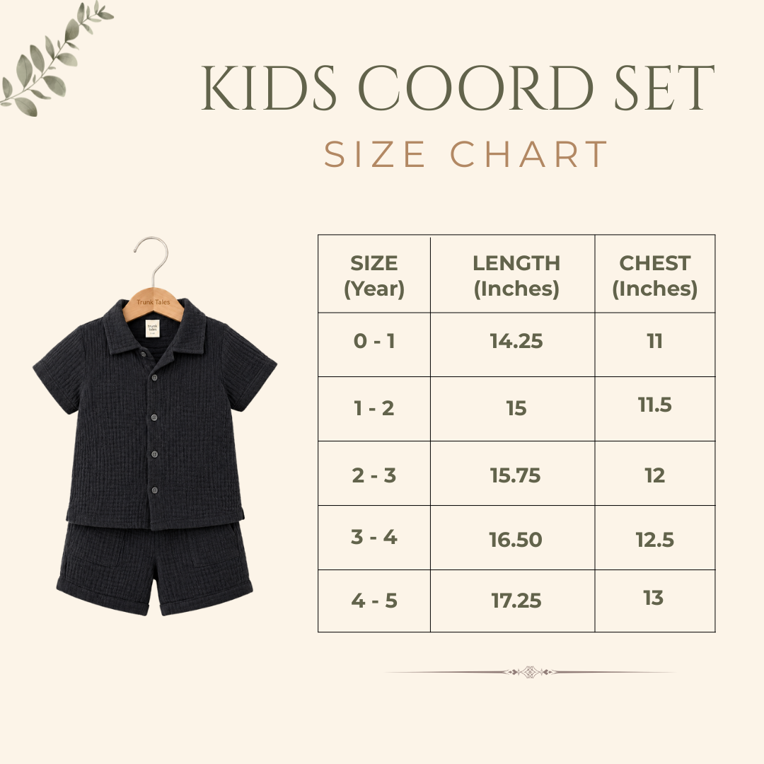 Crinkled Muslin Coord Set - Black