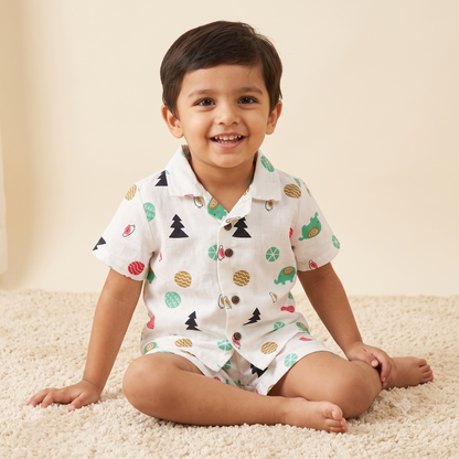 Muslin Coord Set - Elephant