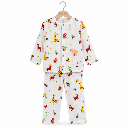 Jungle - Muslin Full Sleeve Sleep Suit