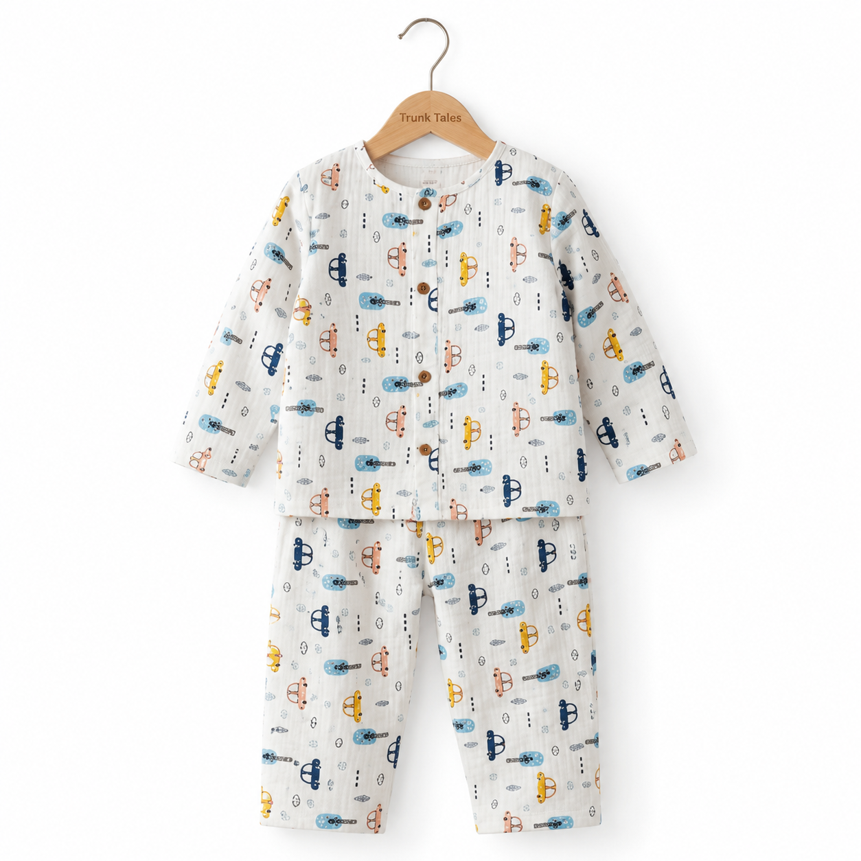 City - Muslin Full Sleeve Sleep Suit for kids (Unisex)