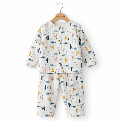 City - Muslin Full Sleeve Sleep Suit for kids (Unisex)