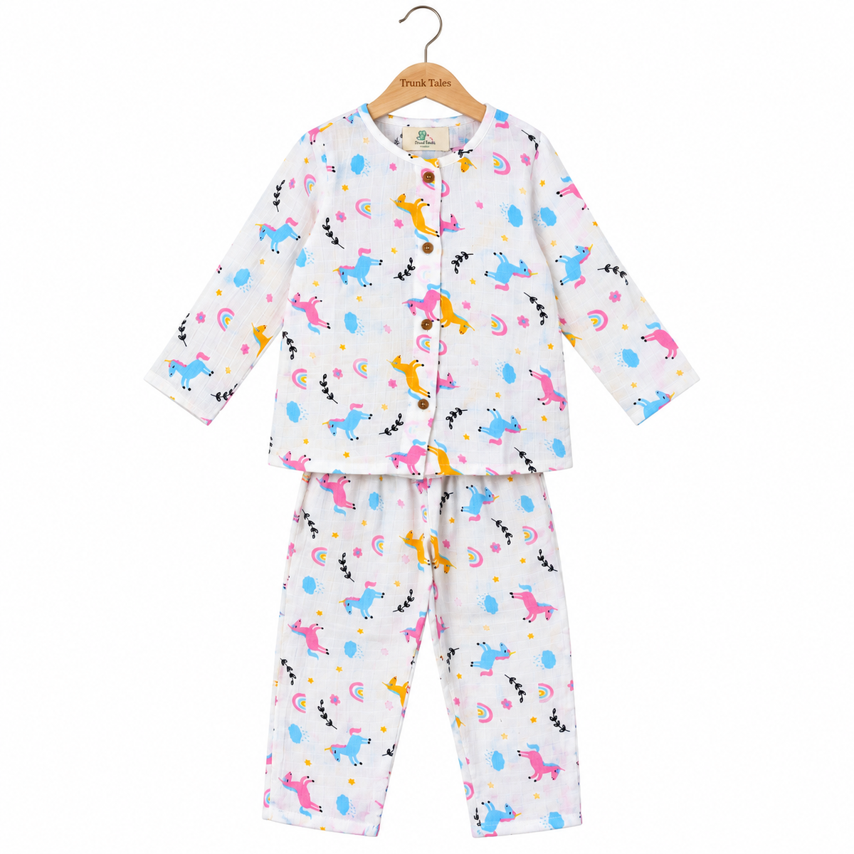 Unicorn - Muslin Full Sleeve Sleep Suit