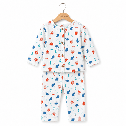 Dolphin - Muslin Full Sleeve Sleep Suit for kids (Unisex)