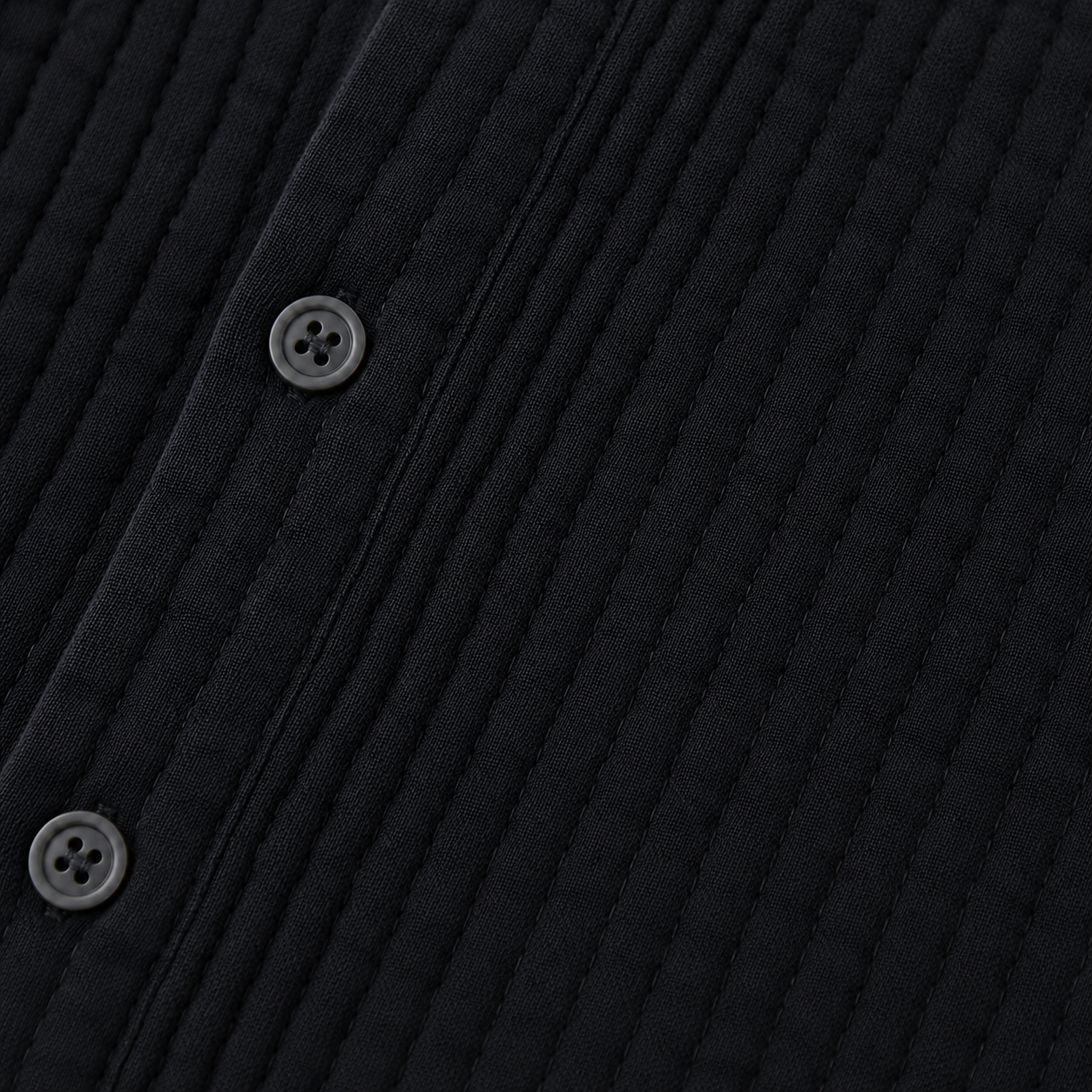 Crinkled Muslin Coord Set - Black