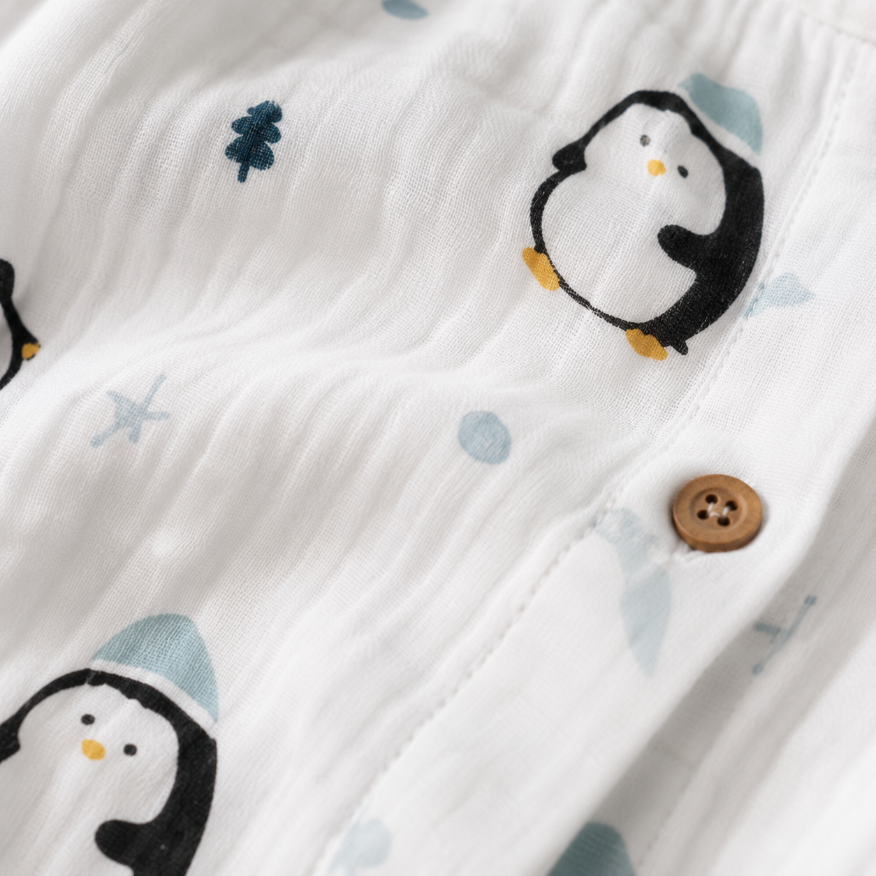 Penguin - Muslin Full Sleeve Sleep Suit for kids (Unisex)