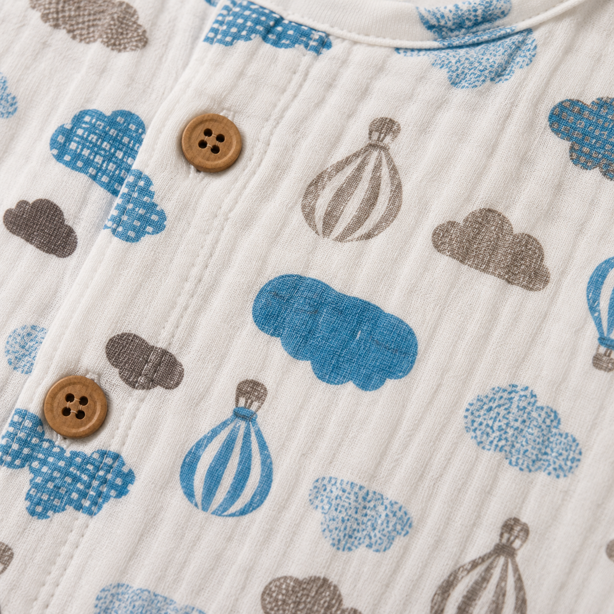 Hot Air Balloon - Muslin Full Sleeve Sleep Suit for kids (Unisex)