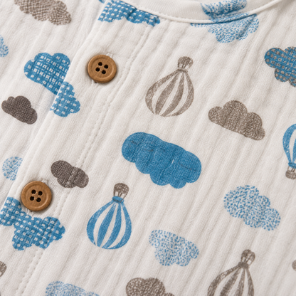 Hot Air Balloon - Muslin Full Sleeve Sleep Suit for kids (Unisex)