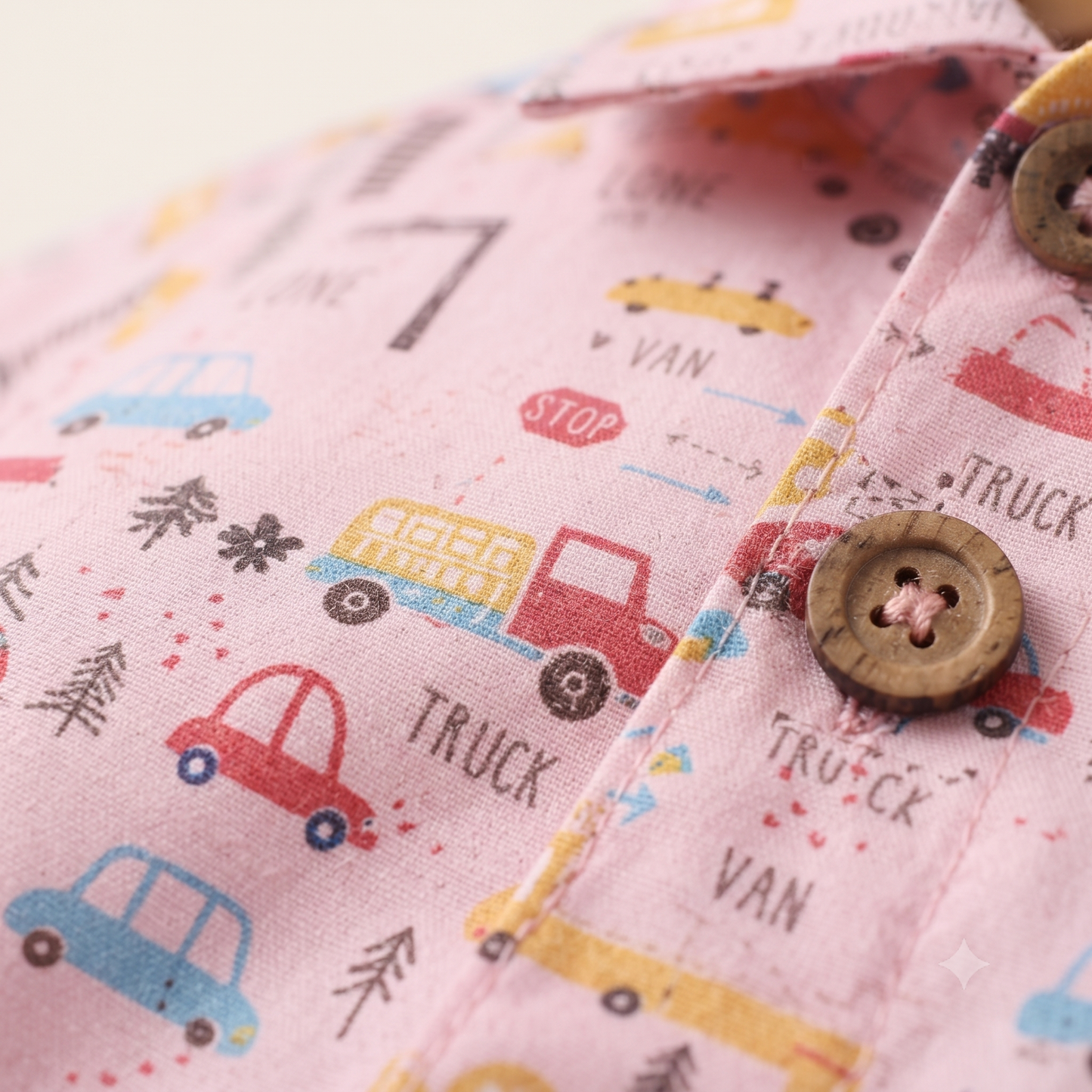 Red Cars Muslin Coord Set