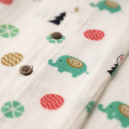Muslin Coord Set - Elephant