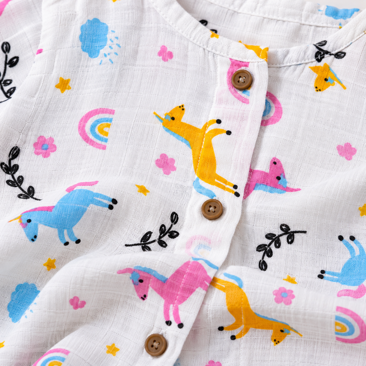 Unicorn - Muslin Full Sleeve Sleep Suit