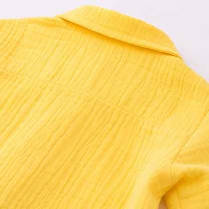 Organic Muslin Coord Set - Yellow