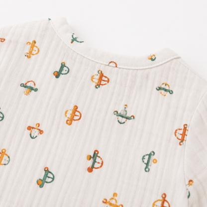 Crazy Car - Muslin Full Sleeve Sleep Suit for kids (Unisex)