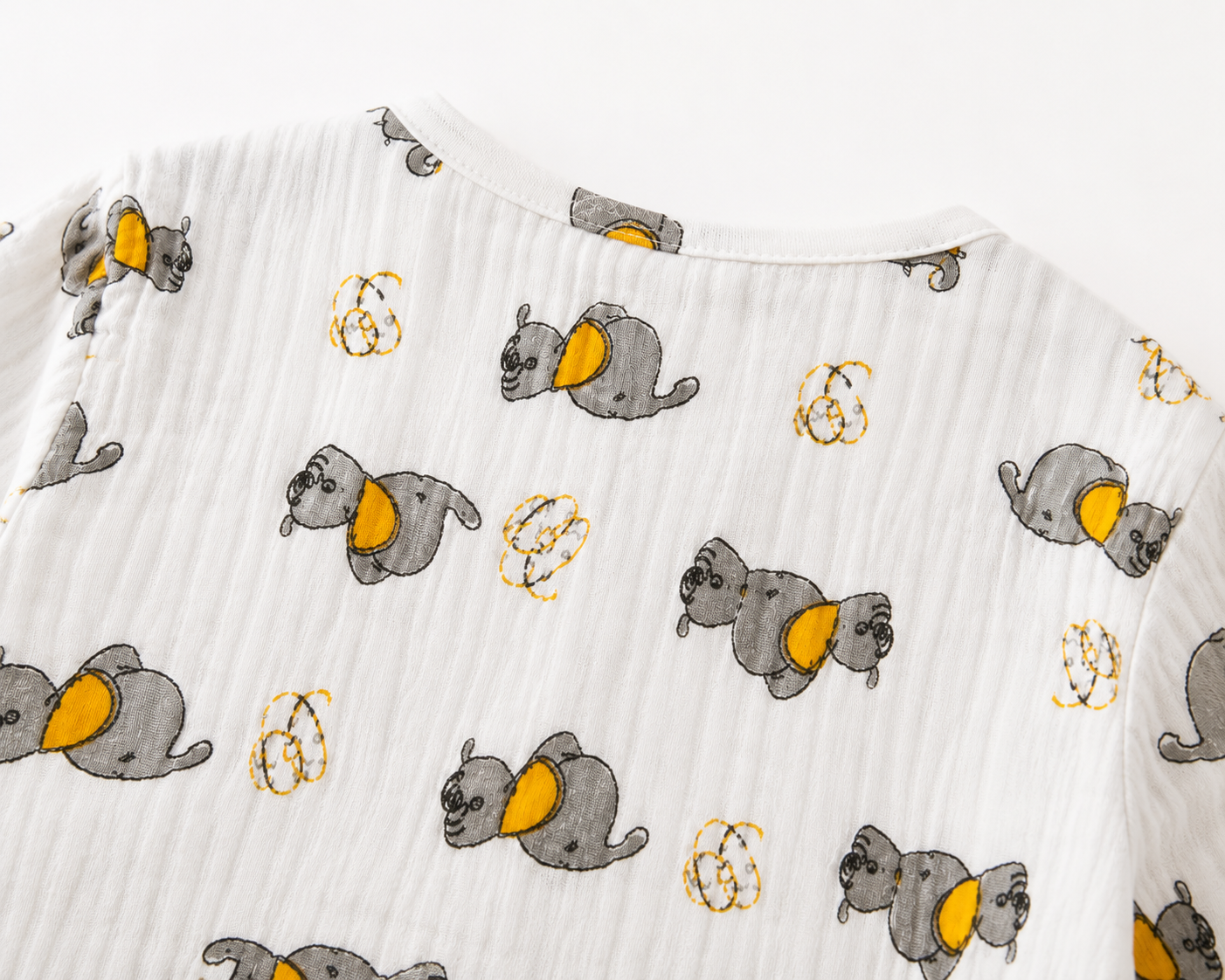 Sleepy Elephant - Muslin Full Sleeve Sleep Suit for kids (Unisex)