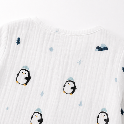 Penguin - Muslin Full Sleeve Sleep Suit for kids (Unisex)