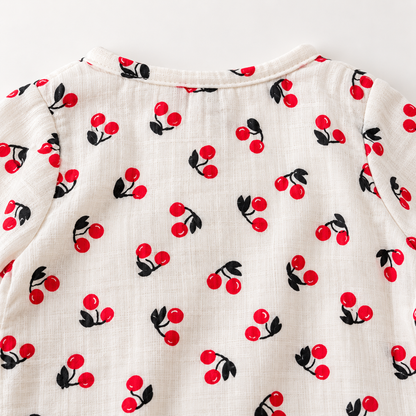 Cherry - Muslin Full Sleeve Sleep Suit