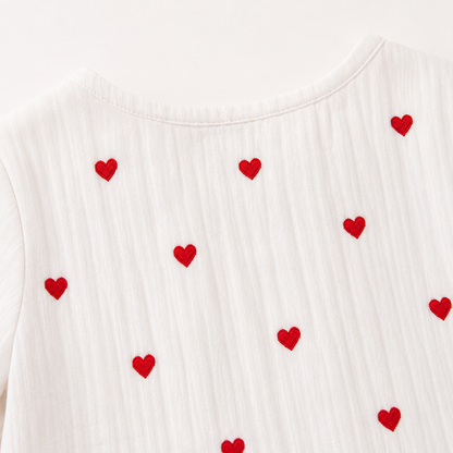 Hearts - Muslin Full Sleeve Sleep Suit
