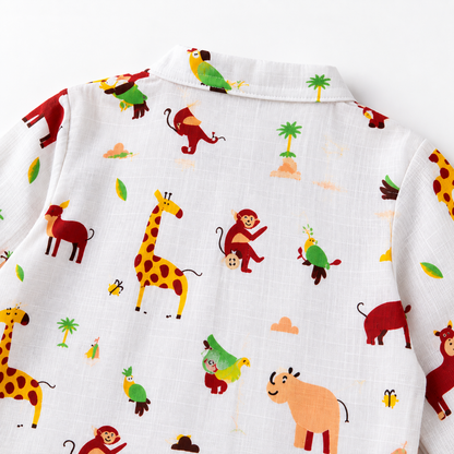 Jungle - Muslin Full Sleeve Sleep Suit