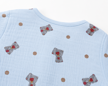 Bear - Muslin Full Sleeve Sleep Suit for kids (Unisex)