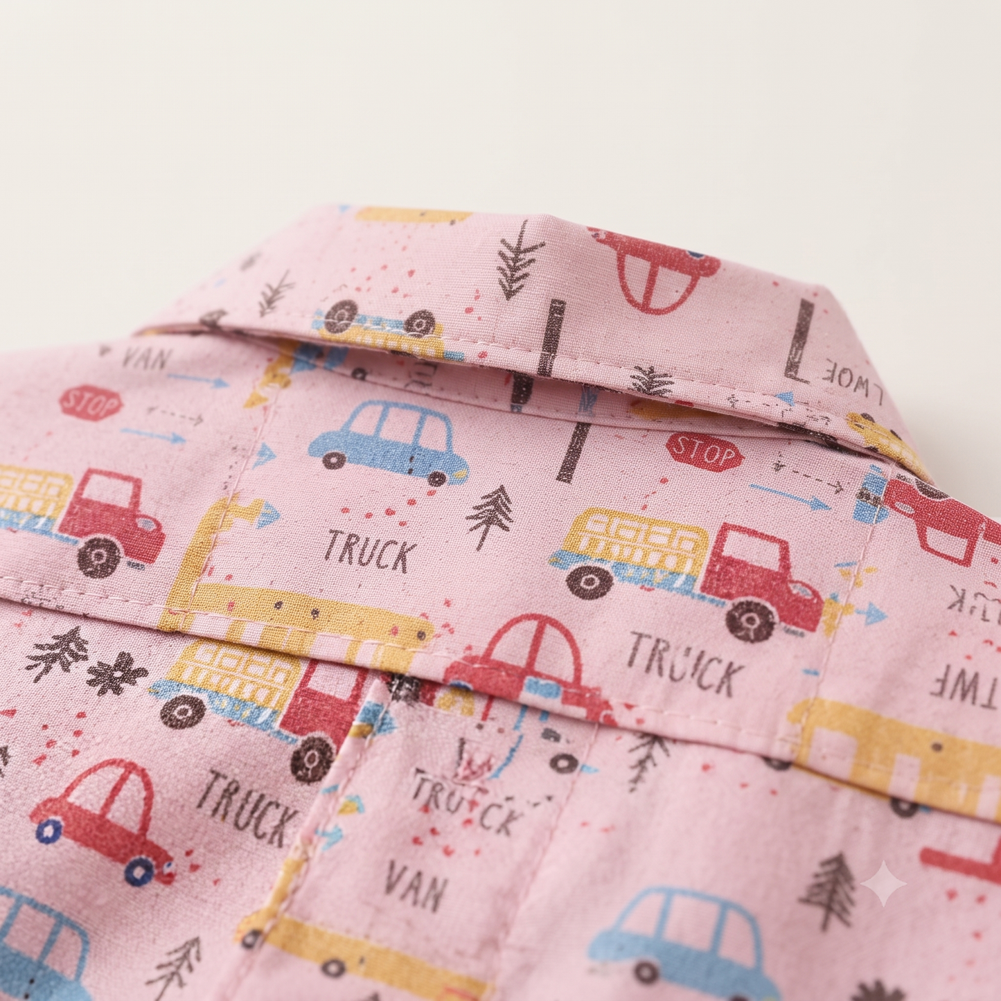 Red Cars Muslin Coord Set