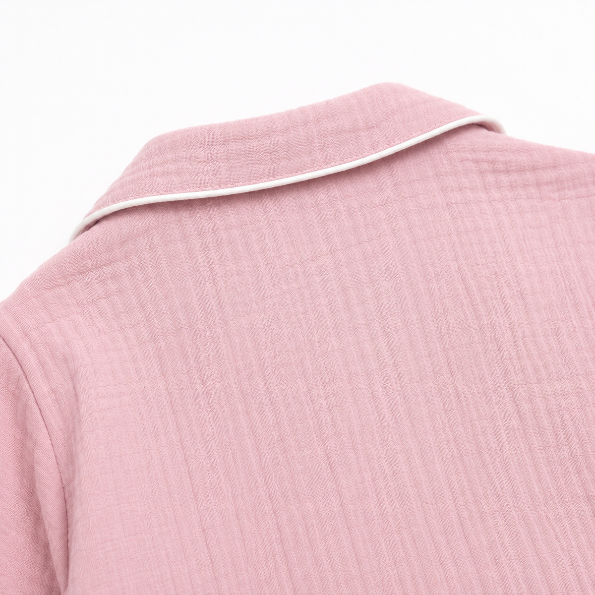 Crinkled Muslin Night Suit -Lilac