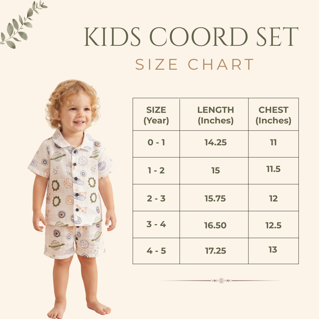Organic Muslin Coord Set - Space