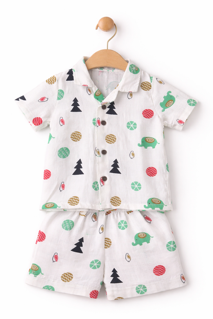 Muslin Coord Set - Elephant