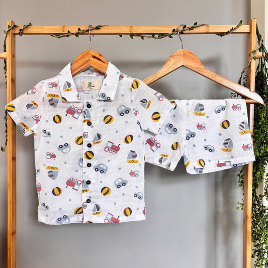 Organic Muslin Coord Set - Engineer