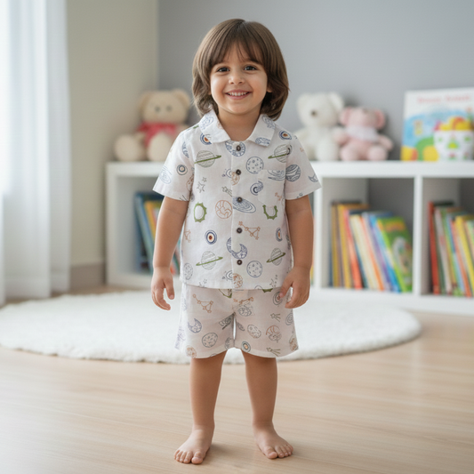 Organic Muslin Coord Set - Space