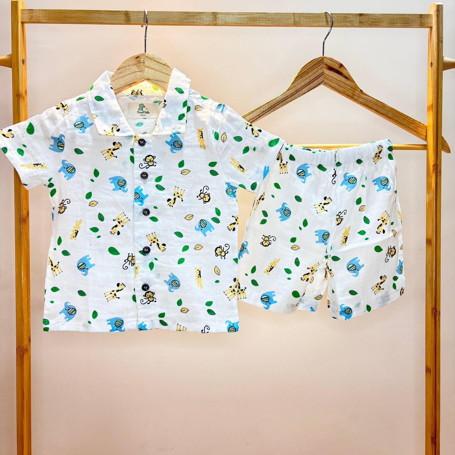 Organic Muslin Coord Set - Animals