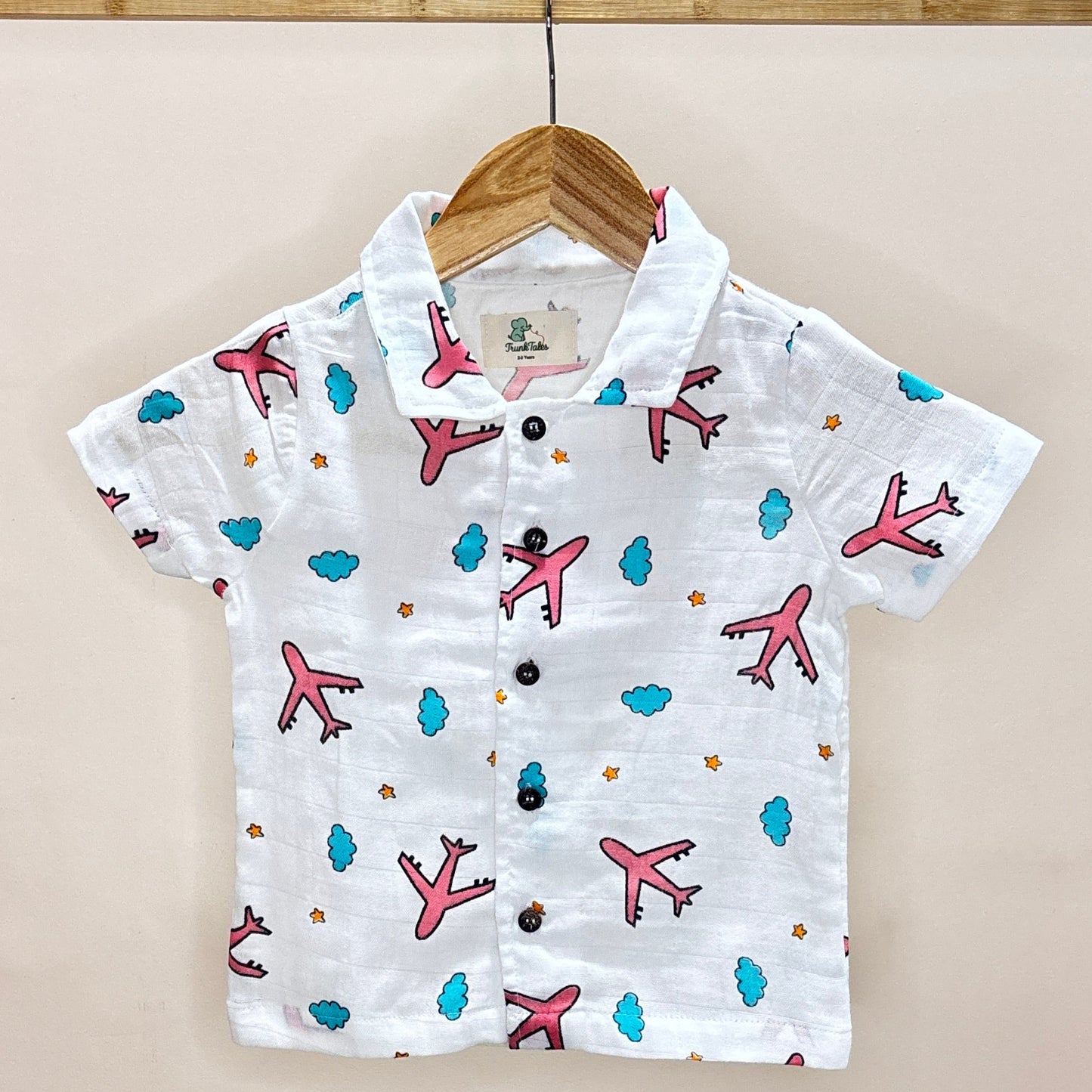 Organic Muslin Coord Set - Aeroplane