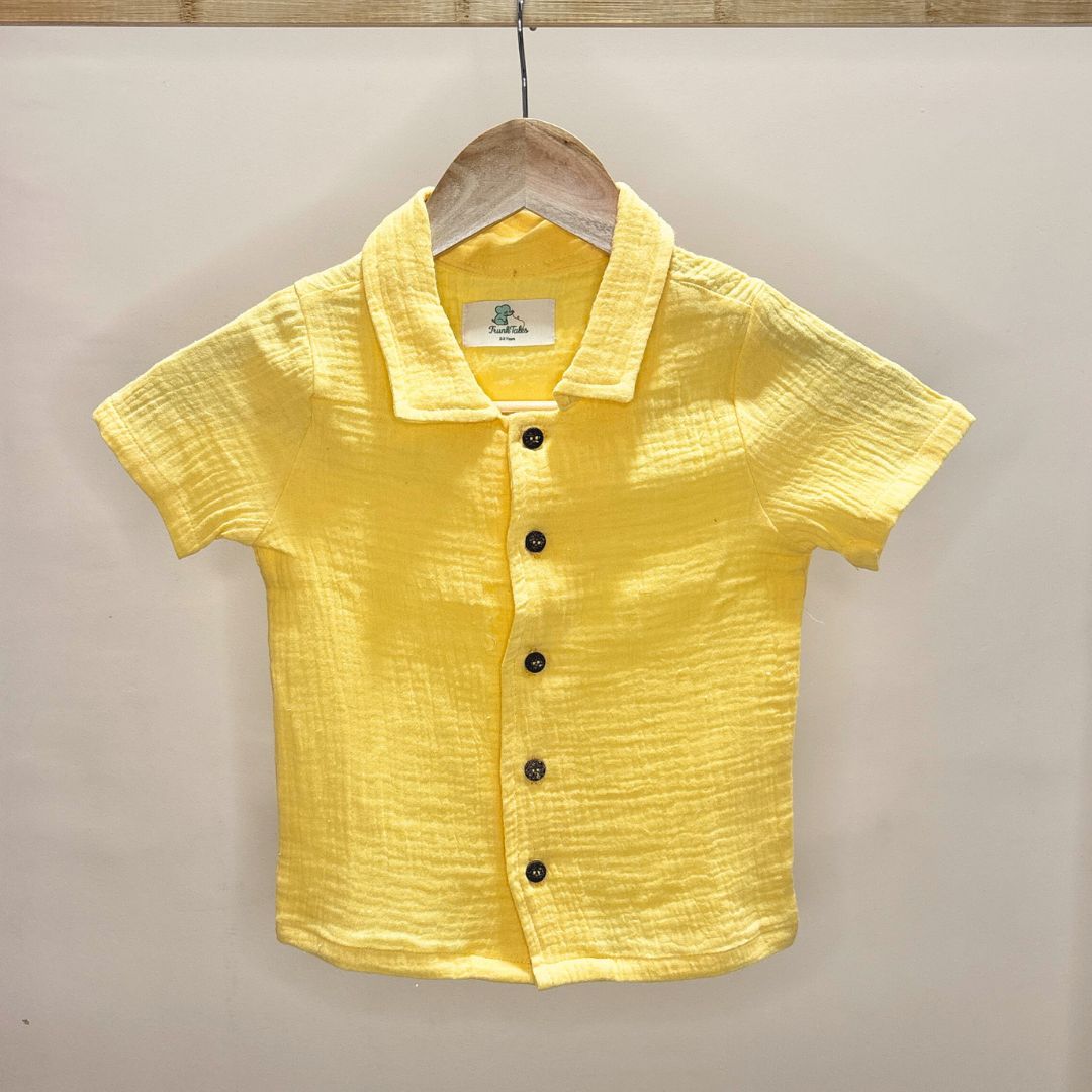 Organic Muslin Coord Set - Yellow