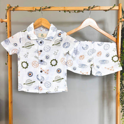 Organic Muslin Coord Set - Space
